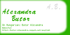 alexandra butor business card